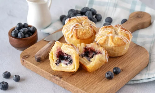 Blueberry Cream Croissant Crowns